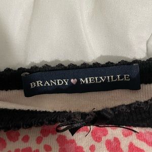 Brandy Melville Pink Cheetah Cropped Tank Top